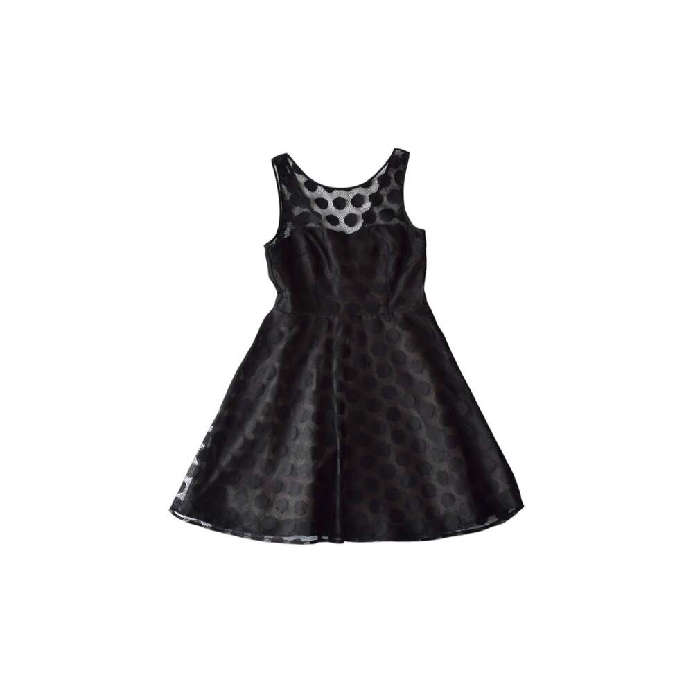 Vintage Betsey Johnson Black Polka Dot Fit & Flare Dress Size 6